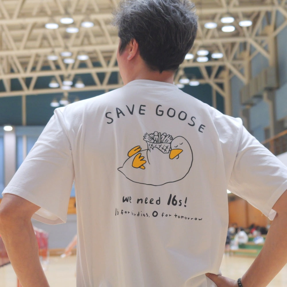 Badminton over Fit T-shirts 'Save the Goose'