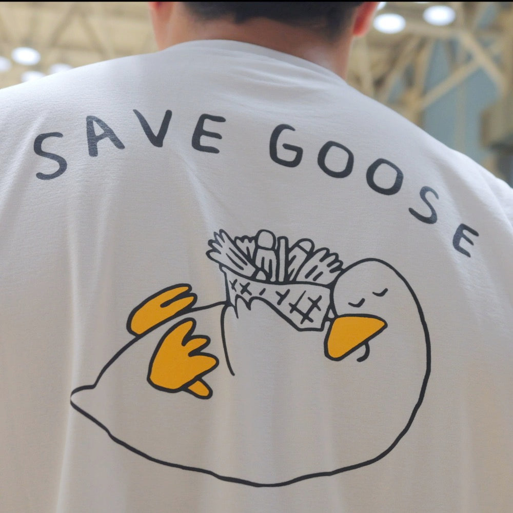 Badminton over Fit T-shirts 'Save the Goose'