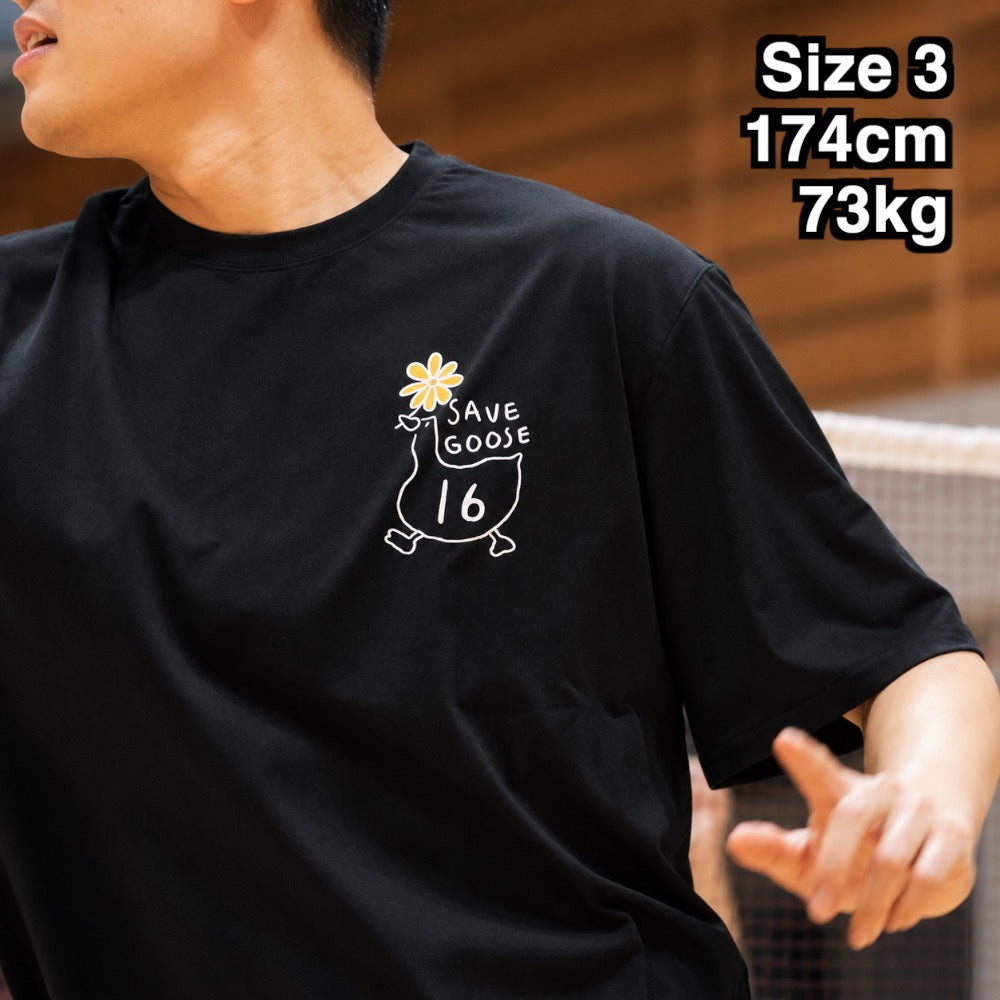Badminton over Fit T-shirts 'Save the Goose'