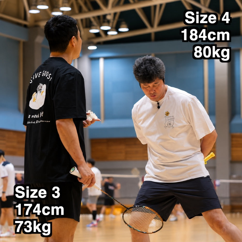 Badminton over Fit T-shirts 'Save the Goose'