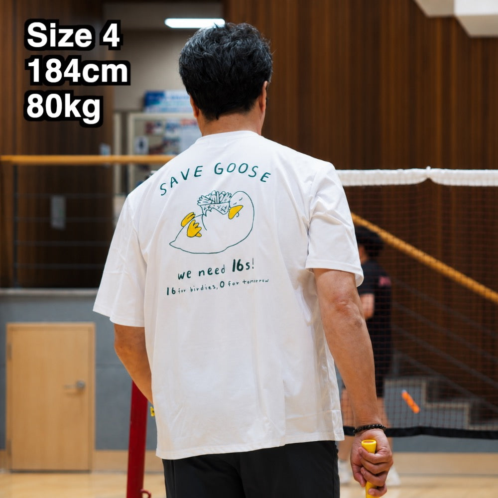 Badminton over Fit T-shirts 'Save the Goose'