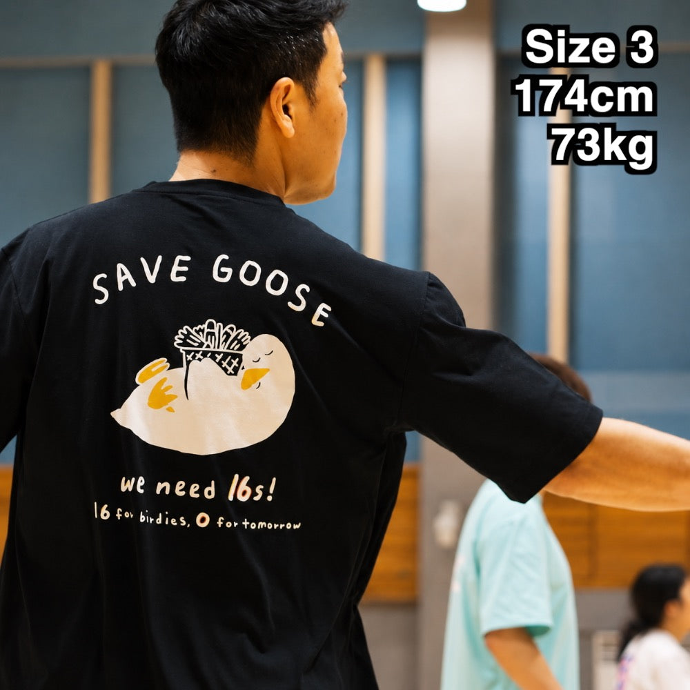 Badminton over Fit T-shirts 'Save the Goose'