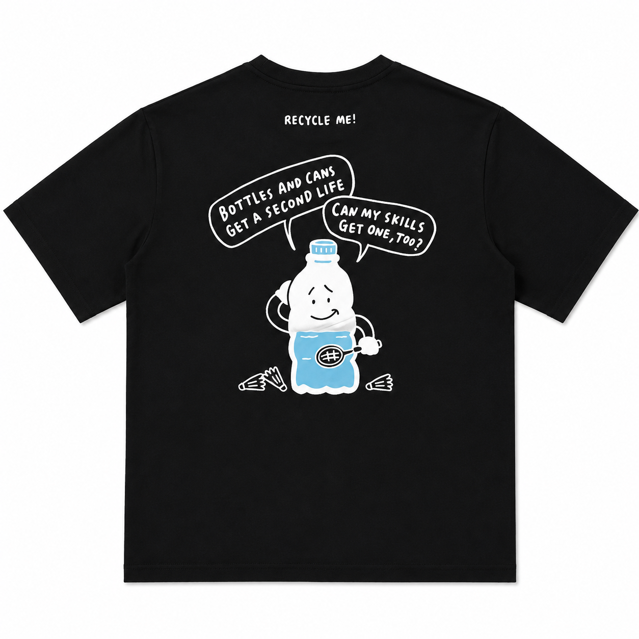 Recycled PET Bottle Design, Badminton T-shirt