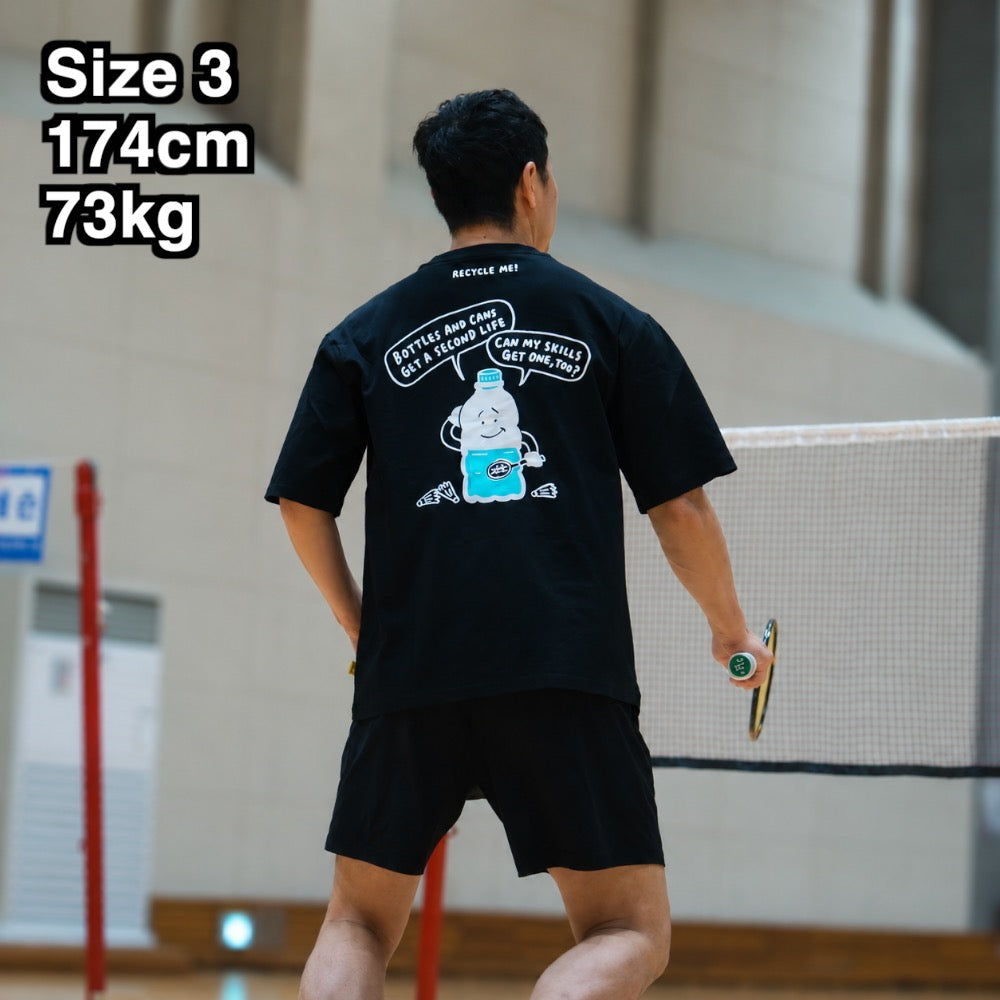 Recycled PET Bottle Design, Badminton T-shirt