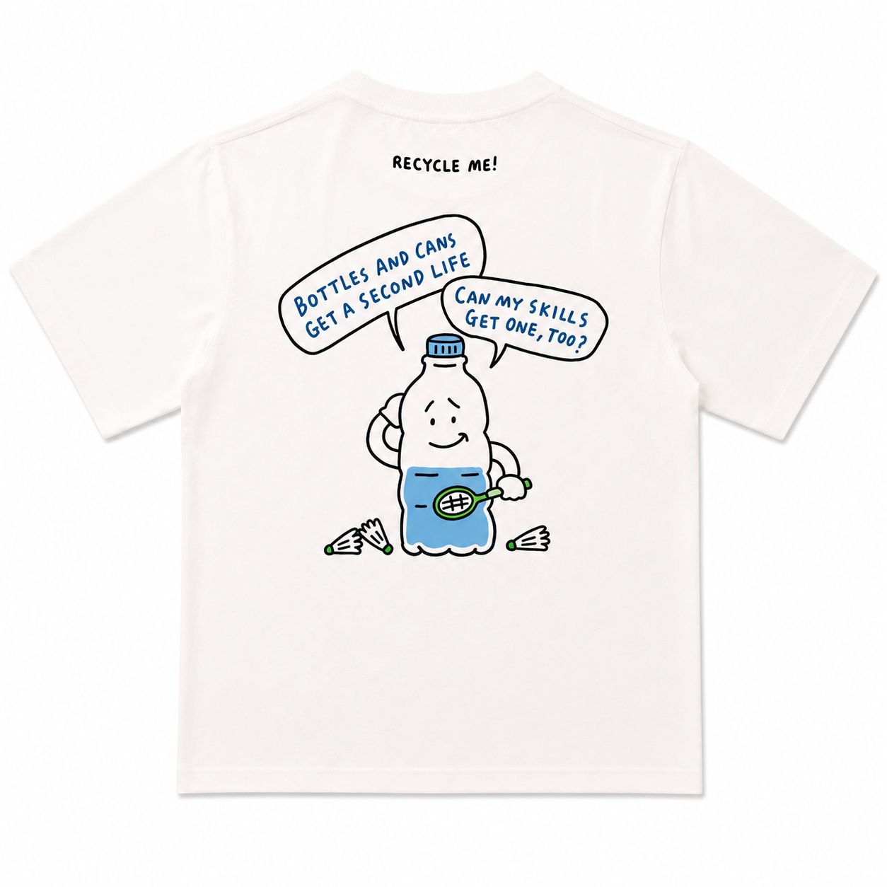 Recycled PET Bottle Design, Badminton T-shirt