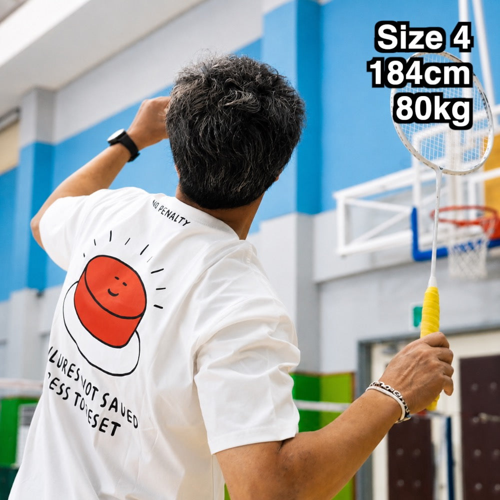 Reset Button Design, Badminton T-shirt