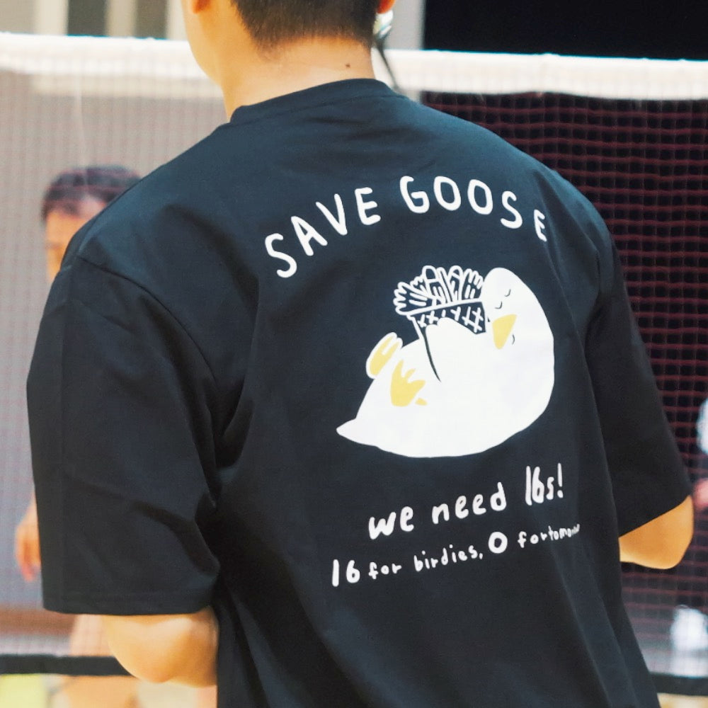 Badminton over Fit T-shirts 'Save the Goose'