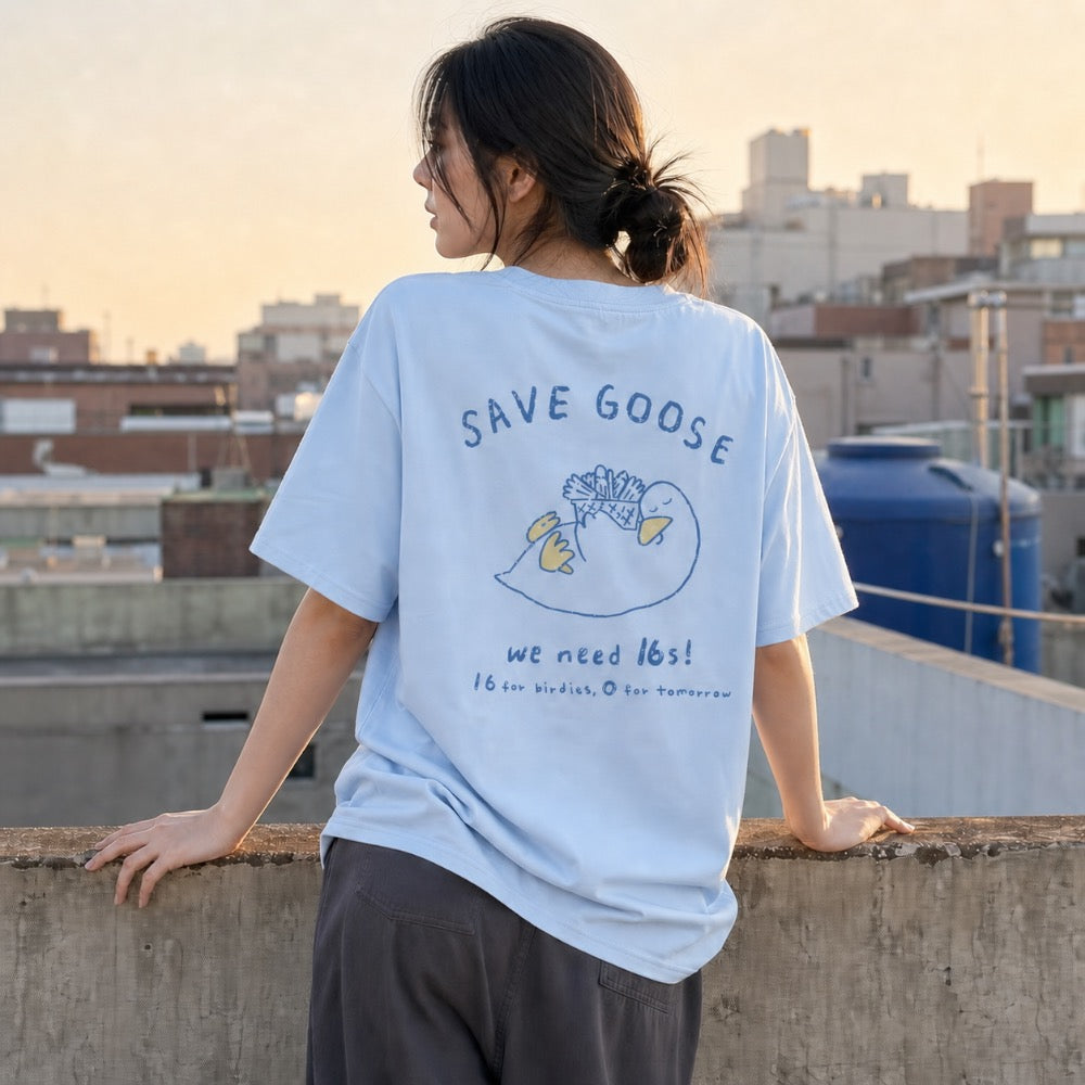 Badminton over Fit T-shirts 'Save the Goose' (COLOR)