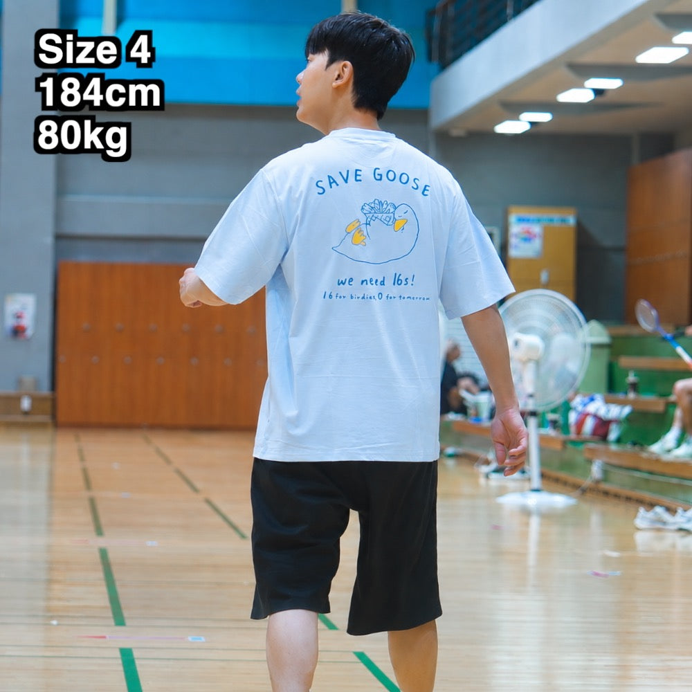 Badminton over Fit T-shirts 'Save the Goose' (COLOR)