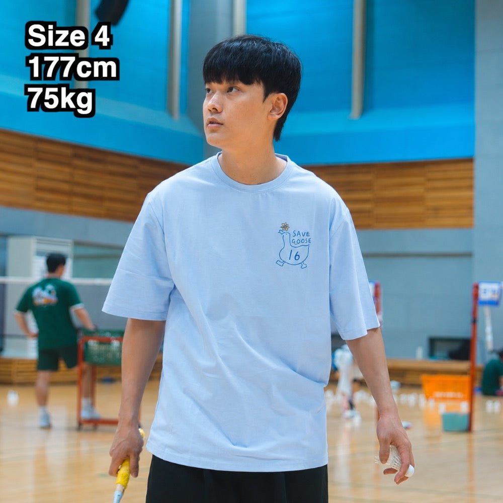Badminton over Fit T-shirts 'Save the Goose' (COLOR)