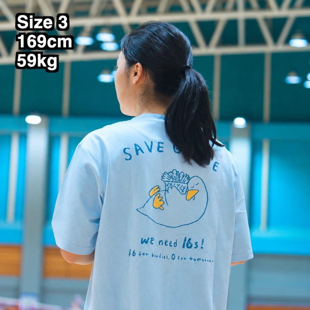 Badminton over Fit T-shirts 'Save the Goose' (COLOR)